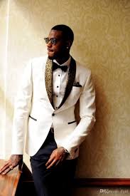 White Handsome Men Wedding Suits Slim Fit Bridegroom Custom Order Just For Only The Jacket And Pants Wedding Suits Men Wedding Suits Men Black Wedding Suits