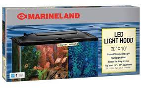 Marineland Led Light Hood 24 Inch By 12 Inch Aquarium Lighting Blue Night Lights Shimmer Lights