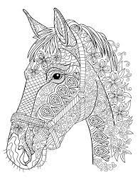 Supercoloring.com is super leuk voor alle leeftijden: Kleurplaat Paardenhoofd Volwassenen Leukekleurplaten Nl