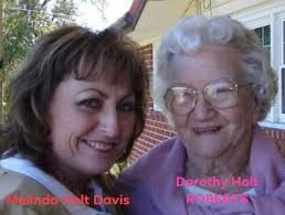 Two of the Holt sisters from years ago. Martha Jane Holt Malaier and Polly  Holt Peavy, daughters of James F. Holt. There are two other sisters and one  brother. Martha is daugher