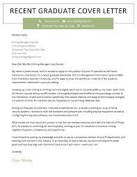 Recent Graduate Cover Letter Sample & Writing Tips