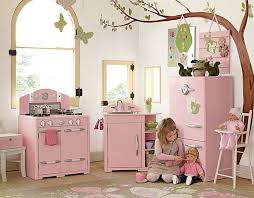 pink retro kitchen kids playroom