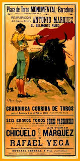 Art Print Spain Bullfight Barcelona 1936 Travel Poster Vintage Posters Poster Poster Prints