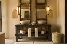 Eviers Doubles A La Salle De Bain Salle De Bain Nature Salle De Bain Rustique Douche Encastrable