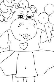 Find free printable eating coloring pages for coloring activities. Coloring Page A Hippo In A Fancy Dress Is Eating Ice Cream Print For Free