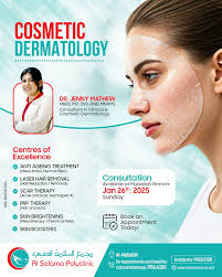 ✨ Enhance your beauty and boost your confidence with expert care! Meet Dr.  Jenny Mathew, Consultant in Clinical and Cosmetic Dermatology, for  personalized solutions tailored to your skin and aesthetic needs. 📅