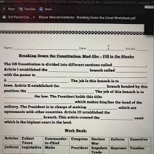 Constitution worksheets and activities for kids. Breaking Down The Constitution Mad Libs Fill In The Blanks Brainly Com