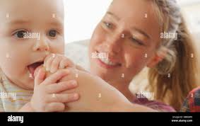 Baby three months mothers hi-res stock photography and images
