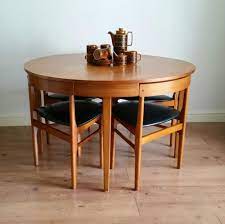 Must pick within 7 days of winning bid. Vintage Retro Mid Century 60s Teak Hans Olsen Style Dining Table 4 Chairs