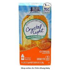 Hộp 10 gói bột trái cây Crystal light vị quýt dành cho người ăn kiêng