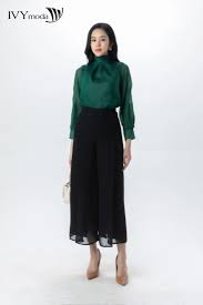 Quần lụa xẻ tà ivy moda ms 22b9325