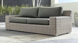 Cayman Outdoor Sofa With Sunbrella Cushions Crate And Barrel Outdoor Sofa Sunbrella Cushions Outdoor Furniture