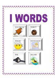 The ache stretches, as wound glorifies an hour. English Worksheets Alphabet I Words