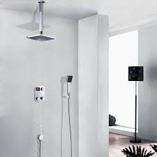 Although most of the shower heads are ceiling mounted, some could be wall mounted too. Digital Display Ceiling Mount Rain Shower System