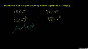 2) bring any factor listed twice in the radicand to the outside. Simplifying Higher Index Root Expressions Algebra Video Khan Academy