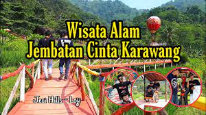 Loji terkenal dengan tempat wisata gunung dan curugnya. Vlog Seru Di Wisata Jembatan Cinta Karawang Loji Wisata Alam Jeci Hills Youtube