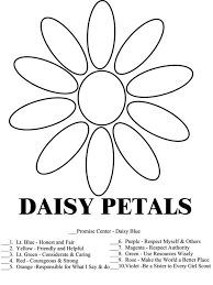 Daisy Petals B W Girl Scout Daisy Activities Girl Scout Law Girl Scout Daisy Petals