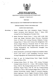 Sk kepala desa by operator warnet v. Peraturan Daerah Kab Musi Banyu Asin No 8 Tahun 2017 Tentang Pengangkatan Dan Pemberhentian Perangkat Desa