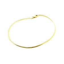 (spring ring clasp) gold tone base metal necklace length: Sleek 14k Gold Serpentine Chain Bracelet 8 1 4 Long Chain Bracelet Bracelets Gold