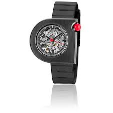 Vendu et expedié par 2kings. Montre Homme Acier Squelette Caoutchouc Noir 671081 Lip Ocarat