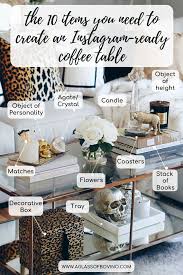 The 10 Decor Items You Need For Your Living Room To Create An Instagram Ready Coffee Table Table Decor Living Room Coffee Table Design Decorating Coffee Tables