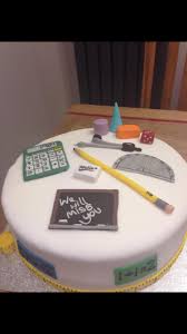 Birthday Cake For Teacher With Name Math Teacher Leaving Cake Teacher Cakes Graduation Cakes Cake