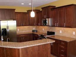 Modern Cherry Kitchen Cabinets With Granite Countertops Cherry Cabinets Kitchen Kitchen Cabinets And Countertops Kitchen Design