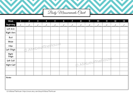 Chart To Keep Track Of Weight Loss Body Measurement Chart