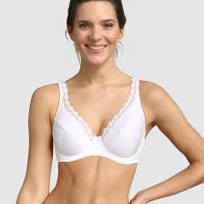 Sales ♥ up to 70% off on selected items! Ecodim Laced Cotton Underwired Demi Cup Bra White Dim La Redoute