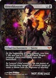 View Image Bitterblossom By Ninschi Nfs Mtg Altered Art Magic Cards Magic The Gathering