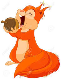 Illustration Of Cute Squirrel Eats Nut Squirrel Illustration Cute Squirrel Squirrel Art