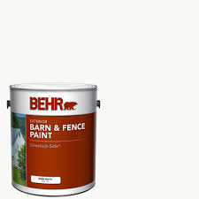 It's the purest white you can get and immediately brightens up any space, she explains. Behr 1 Gal White Exterior Barn And Fence Paint 03501 The Home Depot