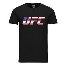 ufc usa country logo black t shirt