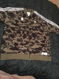 Adidas X Bape Track Jacket Olive Size Xxl Bape Adidas Streetstyle Track Jackets Jackets Adidas