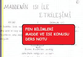 6 sinif fen bilimleri madde ve isi konusu ders notu egitim ogretmenler kimyasal degisim