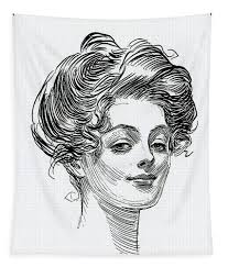 A Gibson Girl Tapestry by Charles Dana Gibson