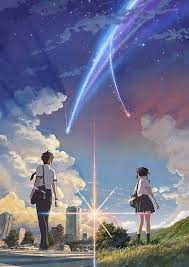 Kimi No Na Wa Poster High Quality Posters By Ziggyhali Redbubble Pemandangan Anime Gambar Awan Pemandangan