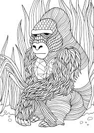 Gorilla Coloring Pages Adults Animal Coloring Pages School Art Supplies Coloring Pages