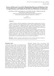 Put the hem under the foot so as to start at the edge. Pdf Issues And Lessons Learned In Registering Restaurant Business Into Google Business And Online Food Delivery Platforms In Indonesia