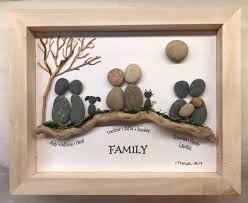 Pebble Art Family Driftwood Moss And A Tree Pebble Art Family Rock Crafts Stone Pictures Pebble Art