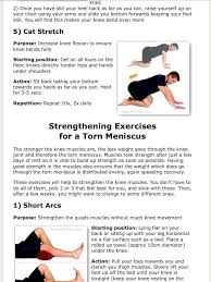 Torn Meniscus Exercises Meniscus Tear Torn Meniscus Exercises Knee Exercises