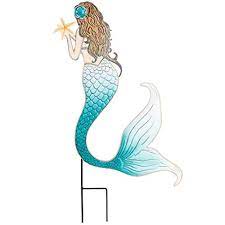 She is cut from 10 gauge rusted. Metal Mermaid Yard Stake By Fox River Creations Whimsical Garden Decor 14 Wide X 25 High With Stake Buy Online In Qatar At Qatar Desertcart Com Productid 122098699