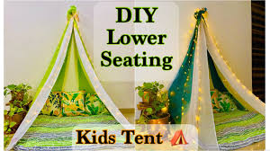 Birthday party home decoration with balloons. Living Room Decor Ideas On A Budget Lower Sitting Area Decor Diy Kids Tent Youtube