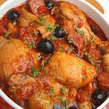 Slow Cooker Spanish Chicken Stew Magic Skillet Recipe Chicken Recipes Casserole Easy Casserole Dishes Spanish Chicken