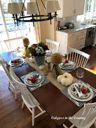 It can be easy to get sidetracked when cooking, leading to accidental kitchen fires. Casual Thanksgiving Table Setting In The Kitchen Calypso In The Country