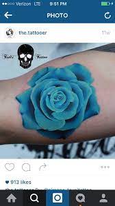 Light Blue Rose Rose Tattoos Rose Tattoo On Arm Blue Tattoo