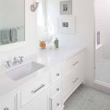 Apr 11, 2019 · gray speckled penny tile floor is a cool neutral idea that fits many styles. Gray And White Hex Tile Design Ideas