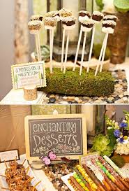 Enchanted Forest Woodland Style First Birthday Hostess With The Mostess Forest Birthday Party Fairy Baby Showers Enchanted Forest Birthday