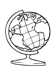 Globe Coloring Pages To And Print For Free Globe Drawing Globe Outline Earth Globe