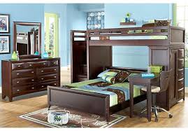 Shop For A Ivy League Cherry Twin Full Step Loft Bedroom At Rooms To Go Kids Find That Will Loo Bedroom Furniture Stores Bunk Beds With Stairs Cool Bunk Beds